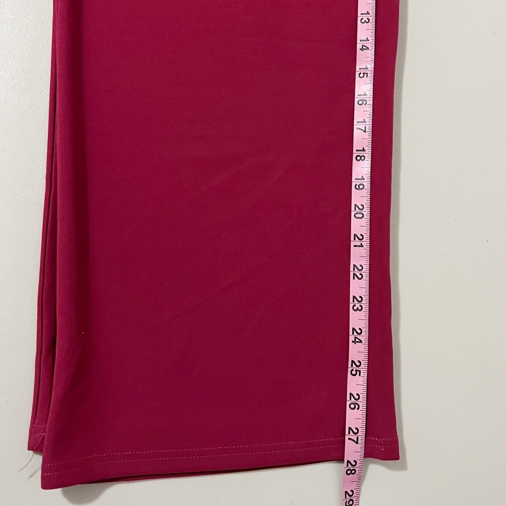 Lemite Women Magenta Pink Wide Leg Comfort Waist Stretch Trousers 3XL NEW - Picture 8 of 8